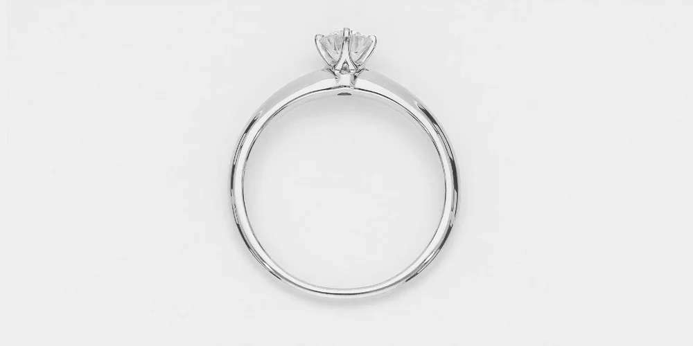 ANILLO SOLITARIO ORO BLANCO