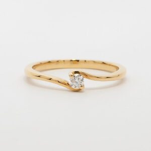Anillo de Compromiso Accent Solitario Diamante 0.10 ct