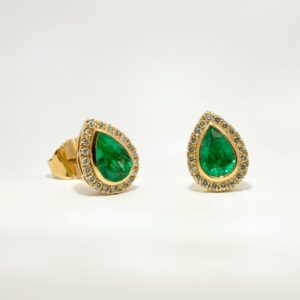 Topos Fura Esmeraldas 1.75 ct y Diamantes 0.35 ct en Oro Amarillo