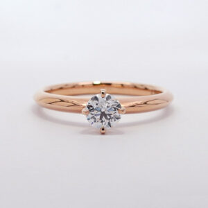 Anillo de Compromiso Luxe Solitario Diamante 0.50 ct GIA en Oro Rosa