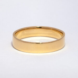 Argolla de Matrimonio en Oro Plana Lisa 5 mm